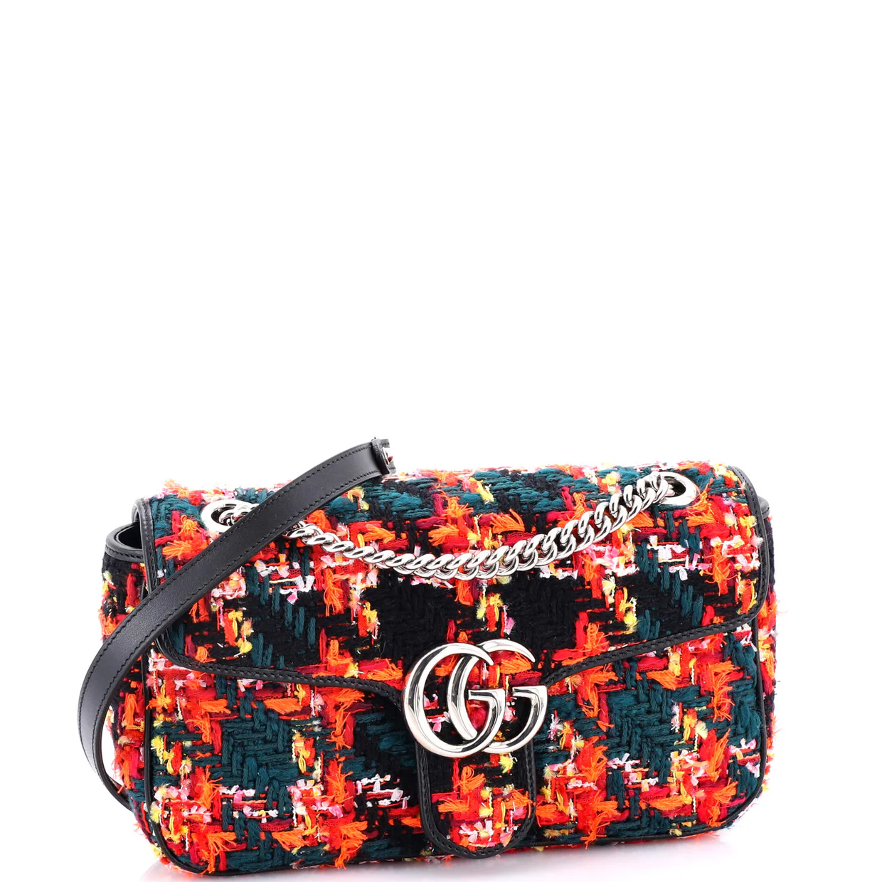 GG Marmont Flap Bag Tweed Small - Deep Luxury