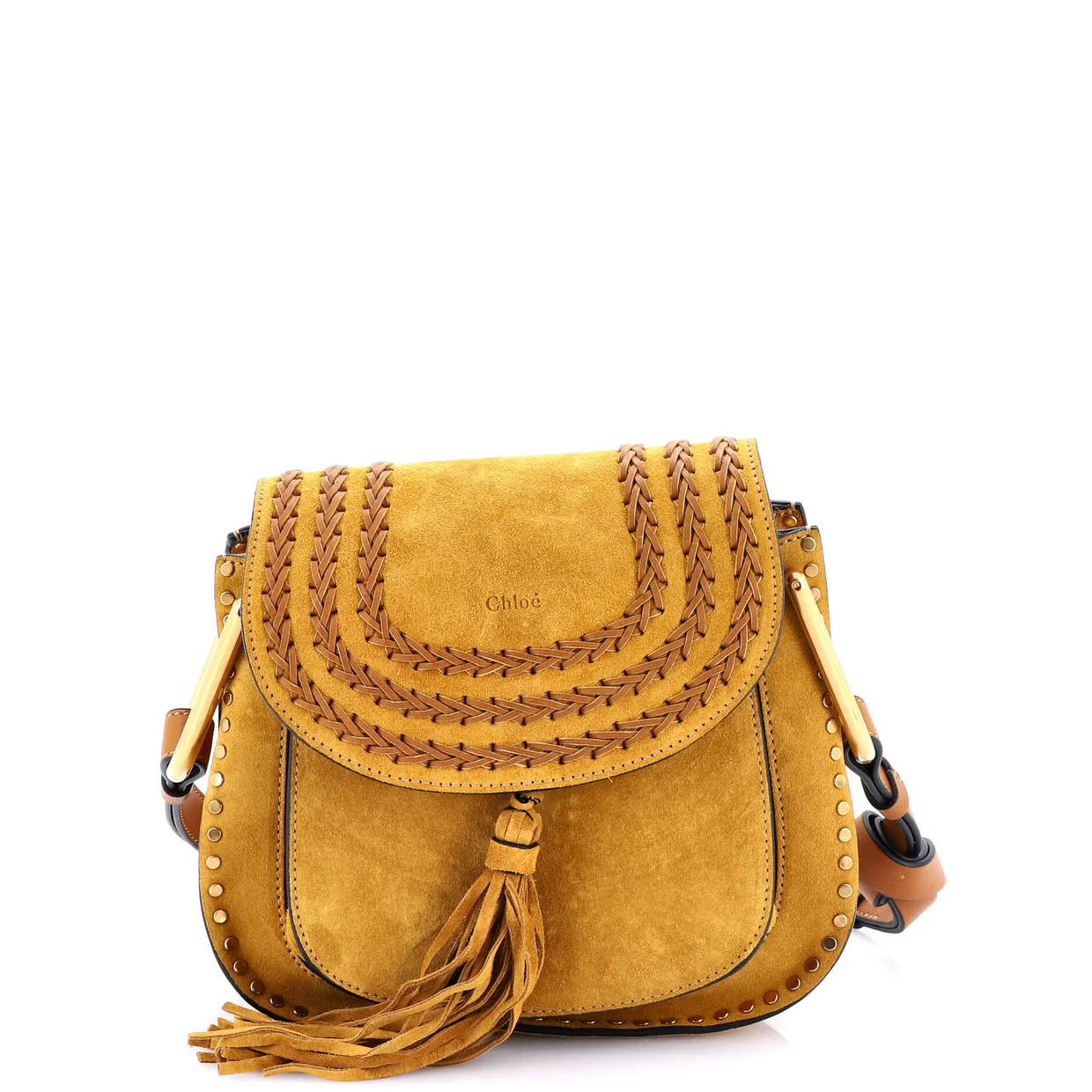 Hudson Handbag Whipstitch Suede Small - Deep Luxury