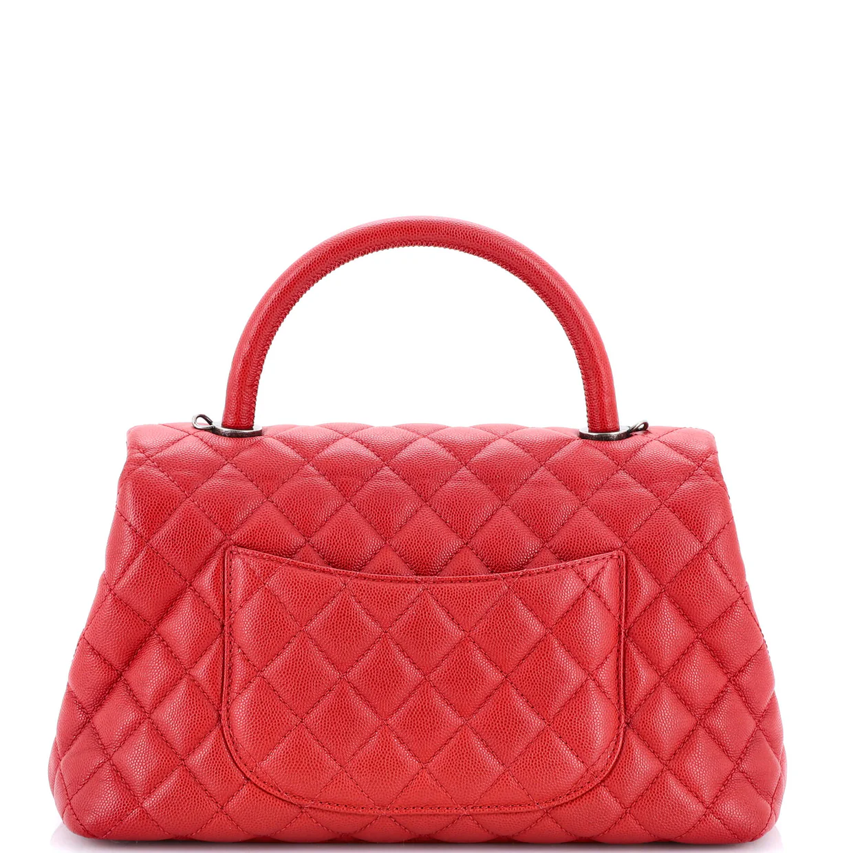 Coco Top Handle Bag Quilted Caviar Small - Deep Luxury