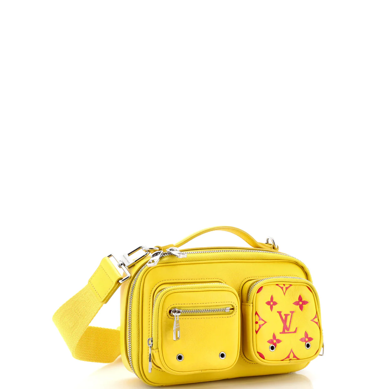 Utility Crossbody Bag Calfskin with Embossed Monogram Detail - Deep Luxury