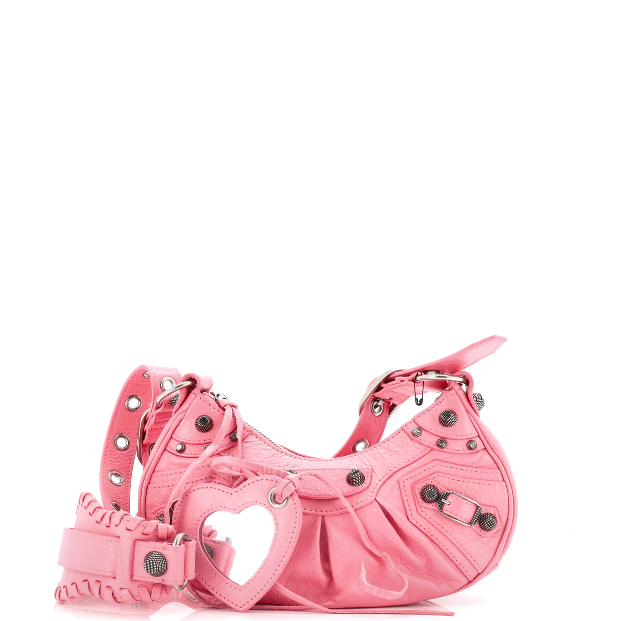 Le Cagole Giant Studs Shoulder Bag Leather XS - Deep Luxury