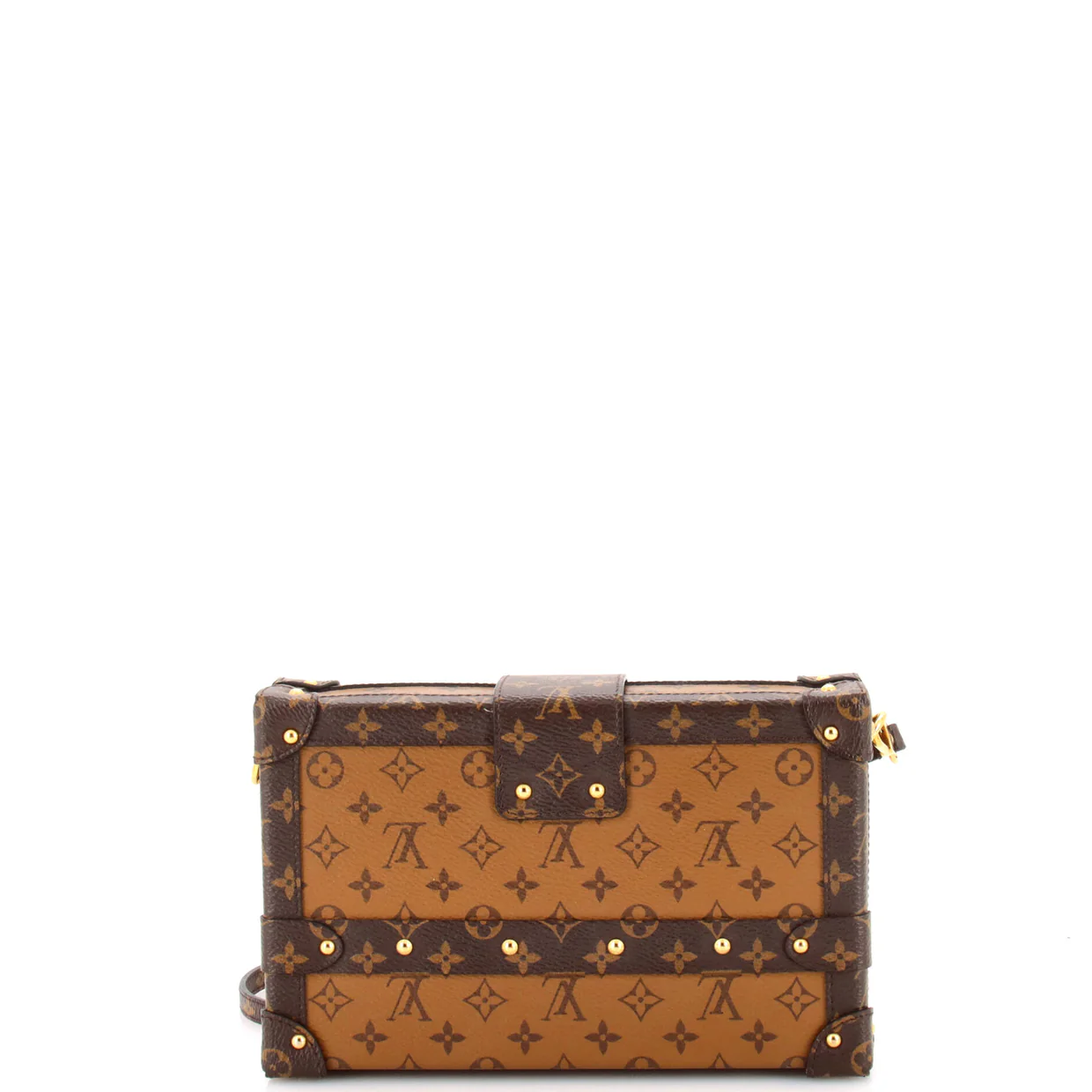 Petite Malle Handbag Reverse Monogram Canvas - Deep Luxury