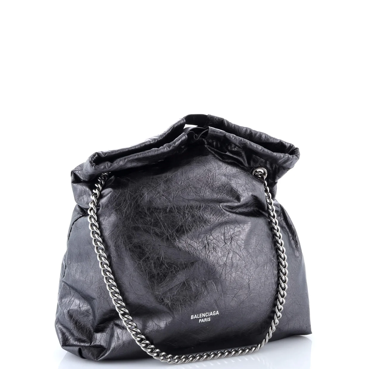 Crush Chain Tote Leather Medium - Deep Luxury