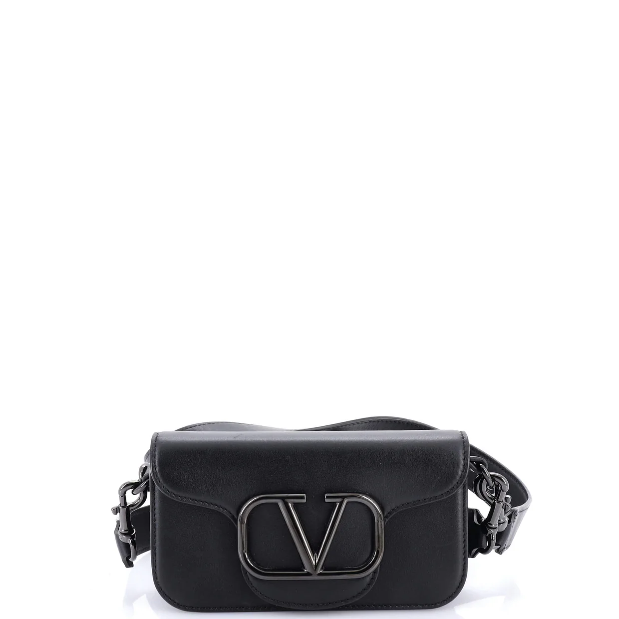 VLogo Flap Shoulder Bag Leather Mini - Deep Luxury