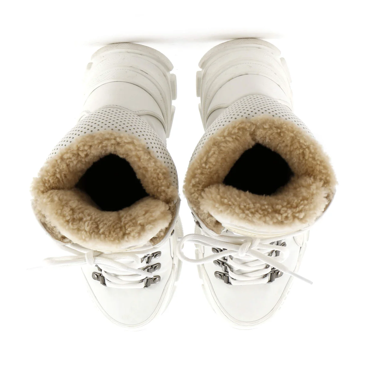 Flashtrek Hiking Boots GG Canvas and Suede with Shearling - Deep Luxury