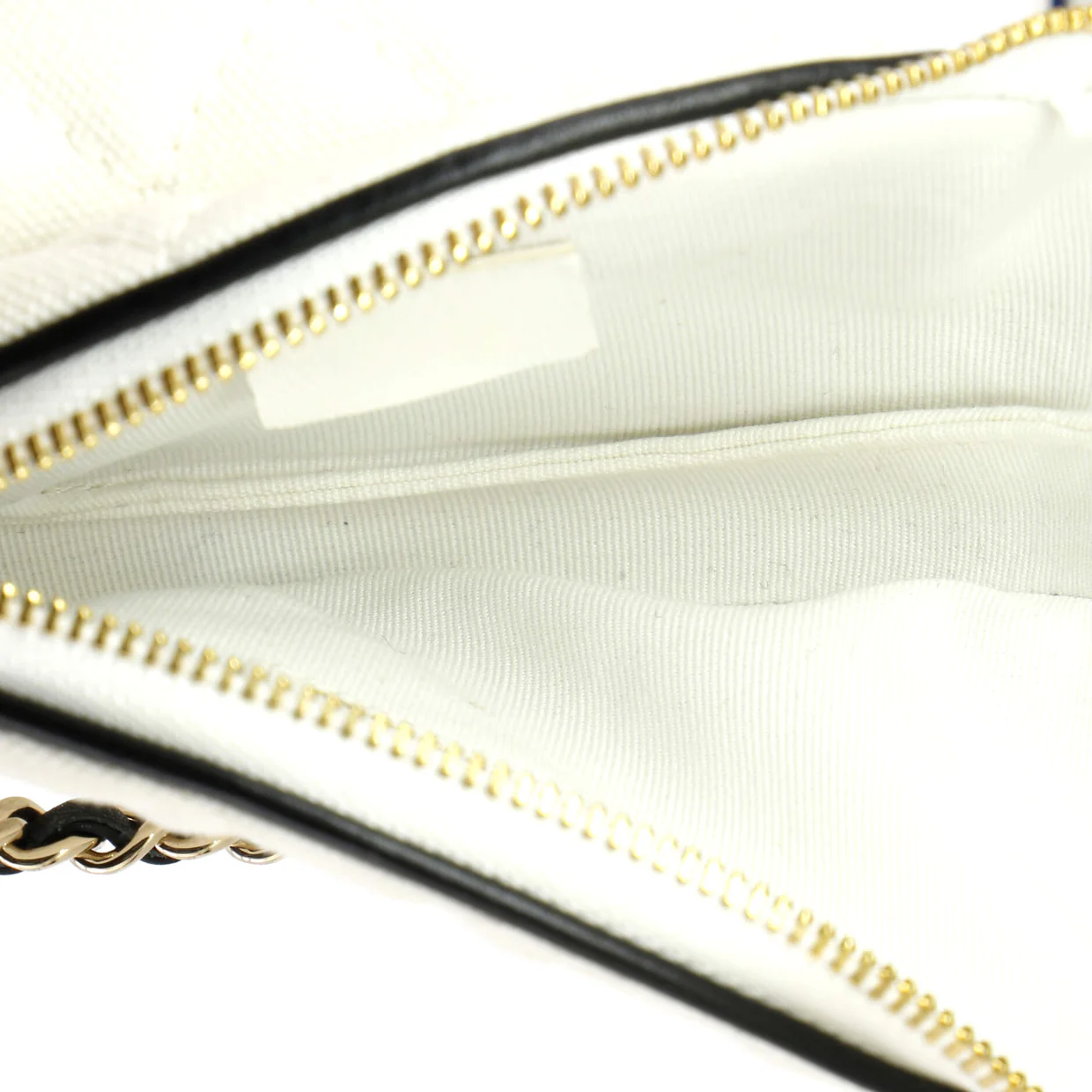 CC Tennis Racket Clutch with Chain Quilted Canvas and Leather - Deep Luxury