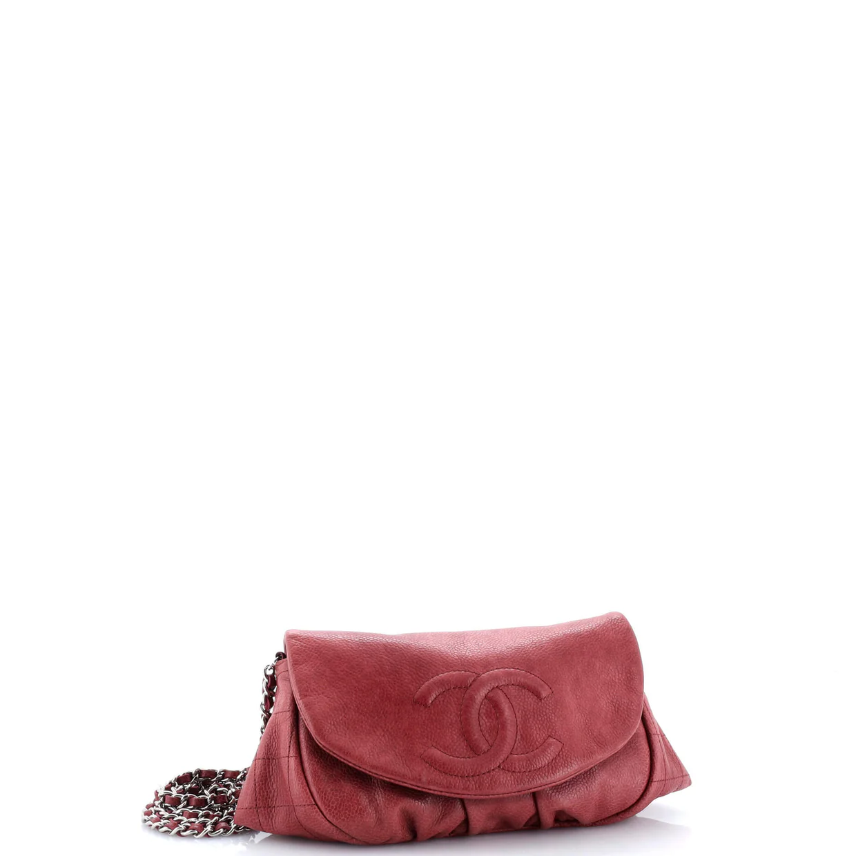 Half Moon Wallet on Chain Caviar - Deep Luxury