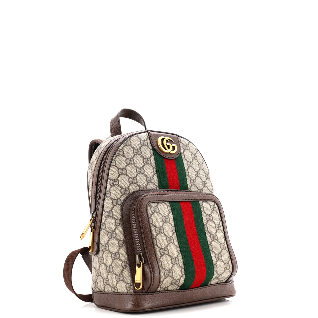 Ophidia Backpack GG Coated Canvas and Leather Small - Deep Luxury