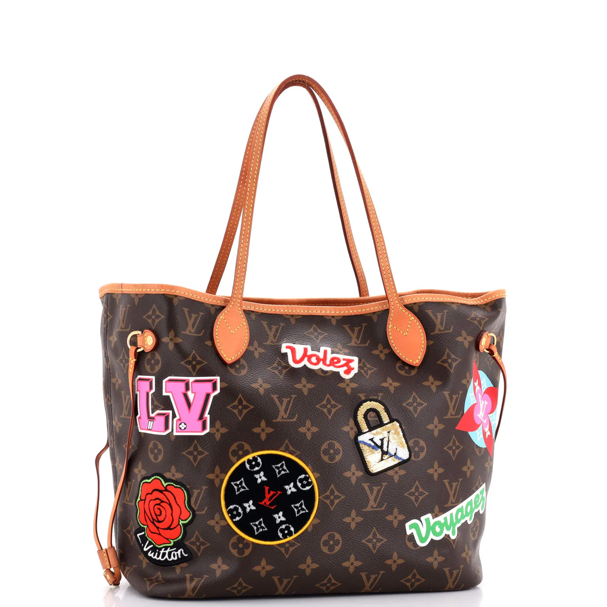 Neverfull NM Tote Limited Edition Patches Monogram Canvas MM - Deep Luxury