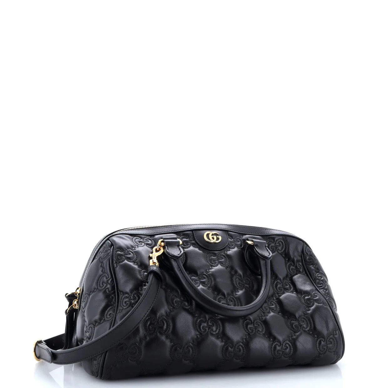 Ophidia Convertible Boston Top Handle Bag GG Matelasse Leather Medium - Deep Luxury