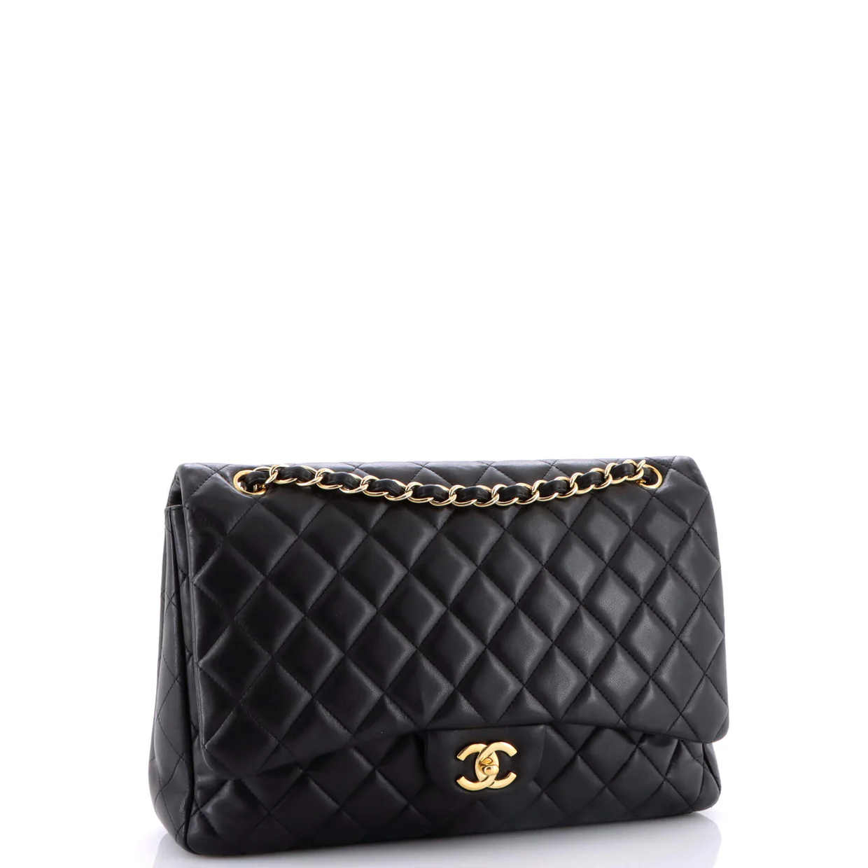 Classic Double Flap Bag Quilted Lambskin Maxi - Deep Luxury