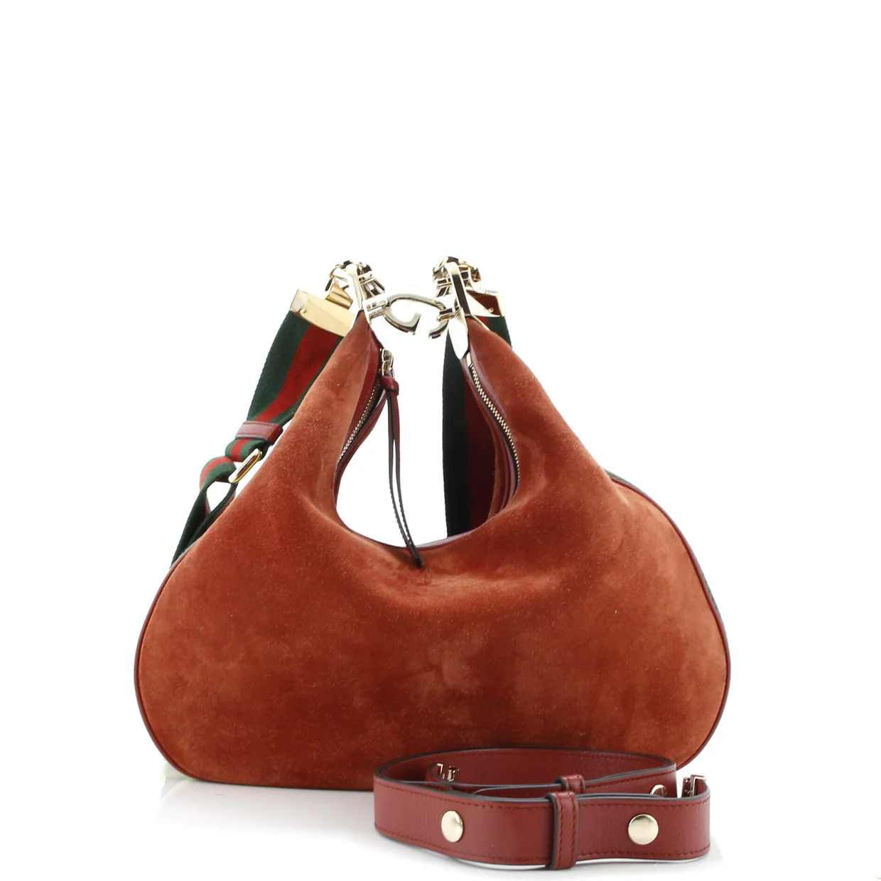 Attache Shoulder Bag Suede Large - Deep Luxury