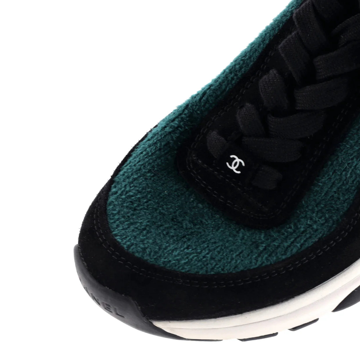 Women's CC Low-Top Sneakers Suede and Knit Fabric - Deep Luxury