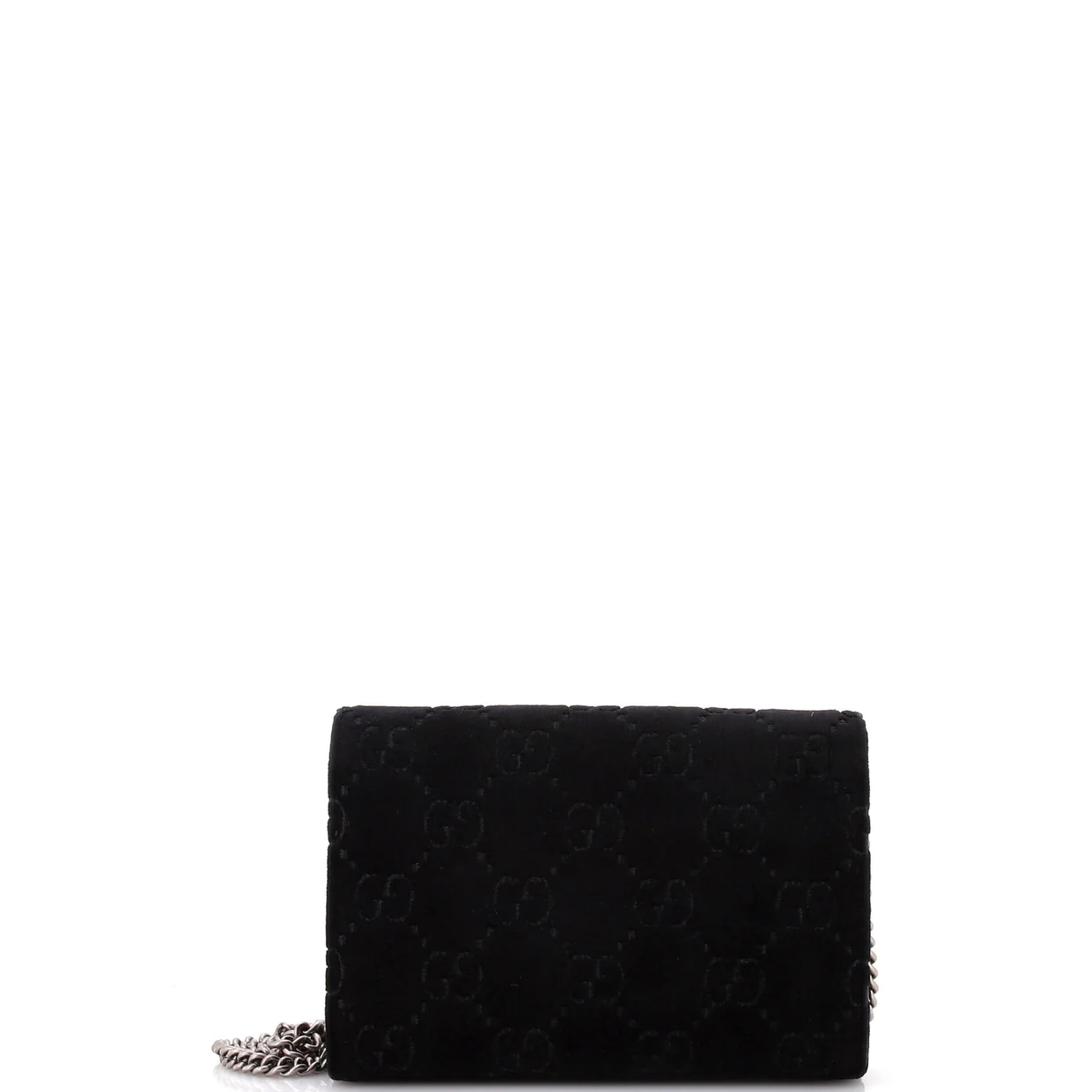 Dionysus Chain Wallet GG Velvet Small - Deep Luxury
