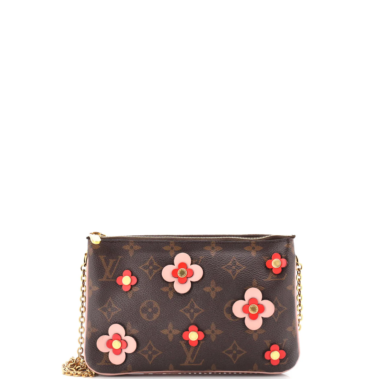 Double Zip Pochette Limited Edition Blooming Flowers Monogram Canvas - Deep Luxury