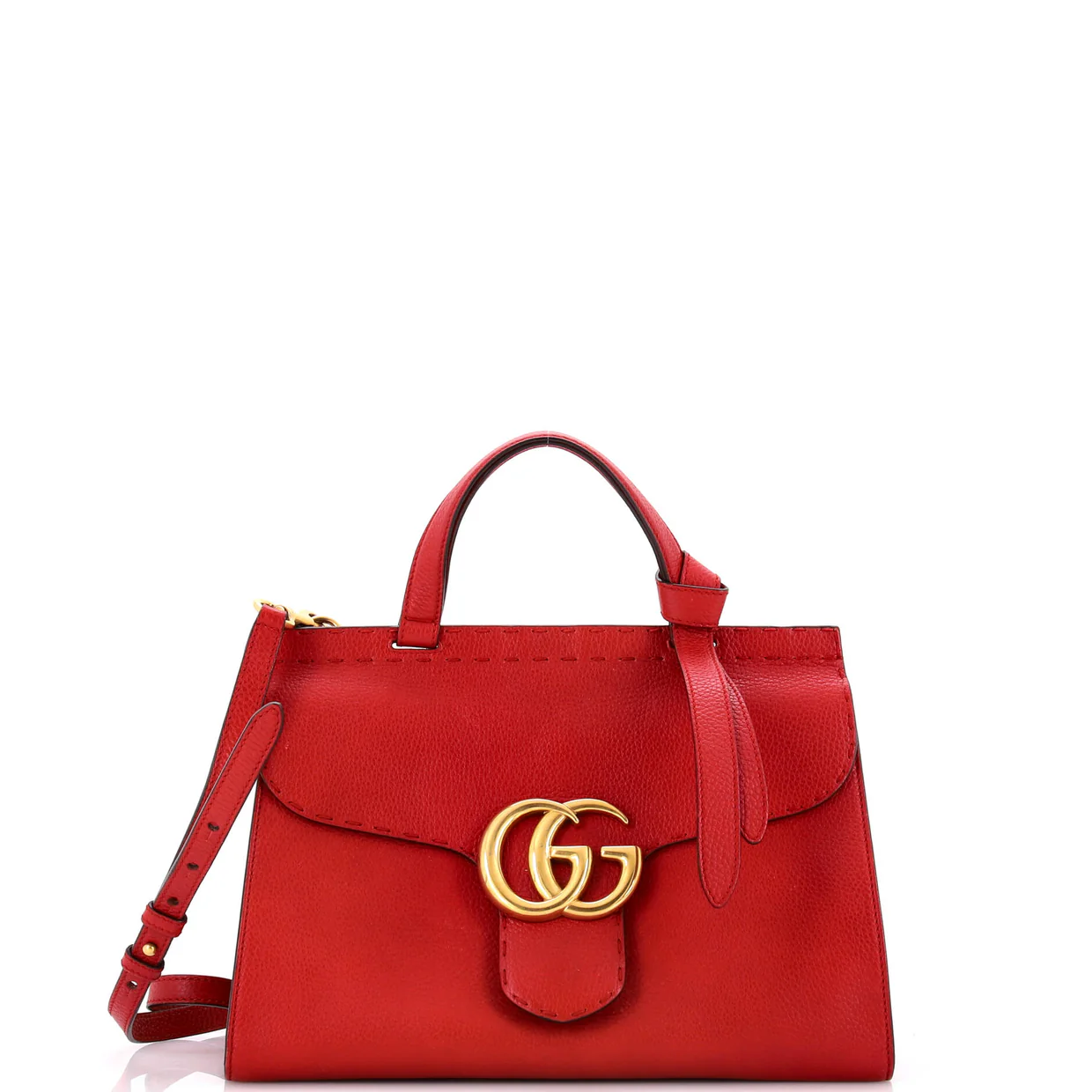 GG Marmont Top Handle Bag Leather Small - Deep Luxury