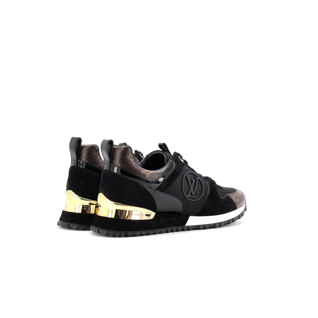 Women's Run Away Sneakers Mesh with Monogram Canvas and Suede - Deep Luxury