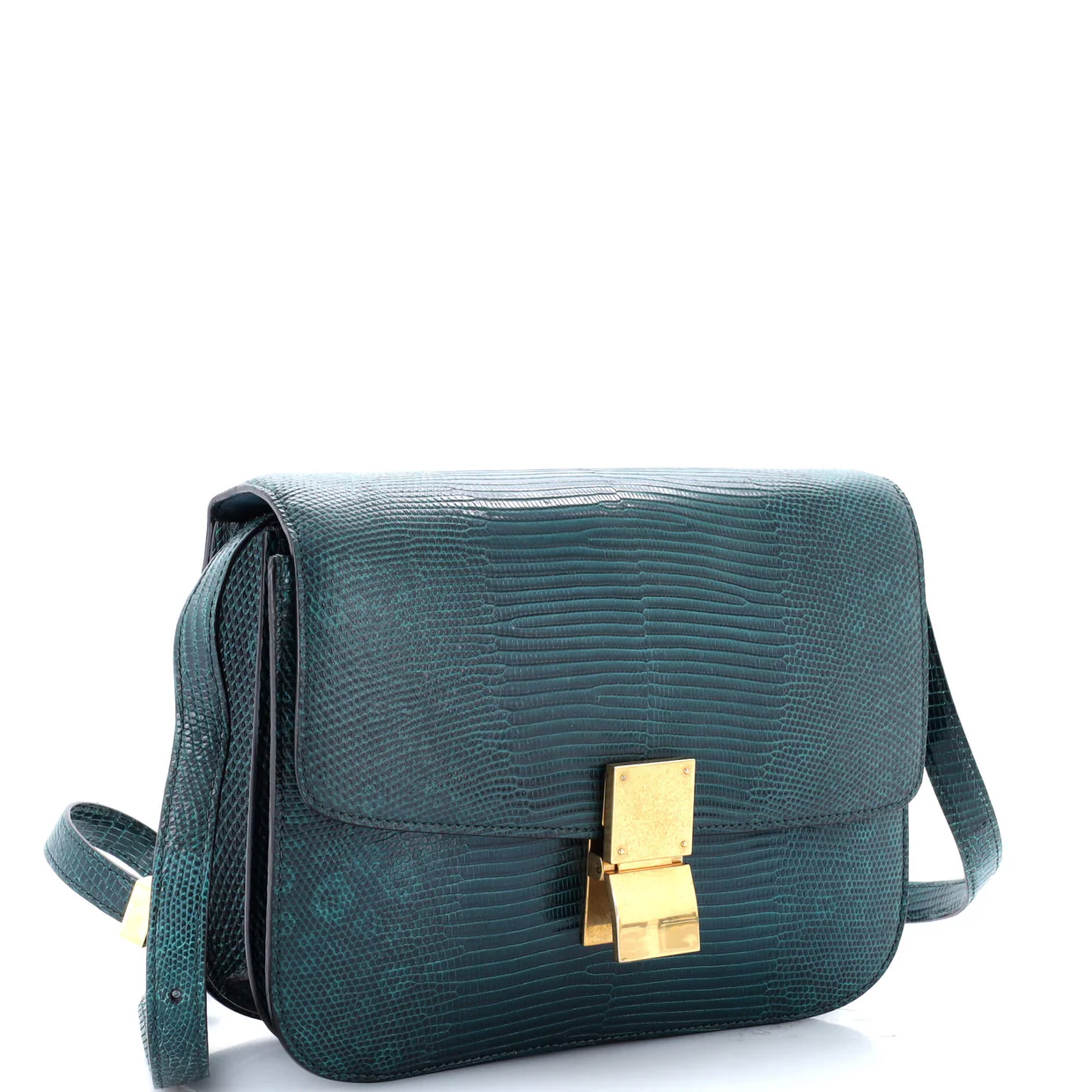 Classic Box Bag Lizard Medium - Deep Luxury