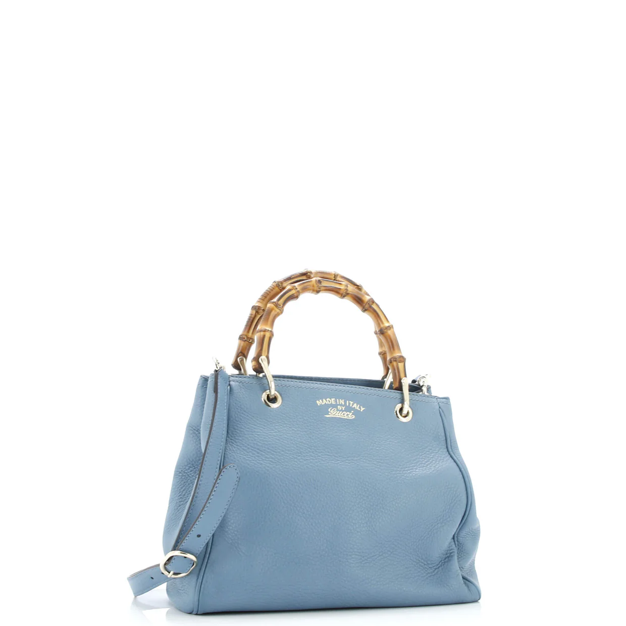 Bamboo Shopper Tote Leather Small - Deep Luxury