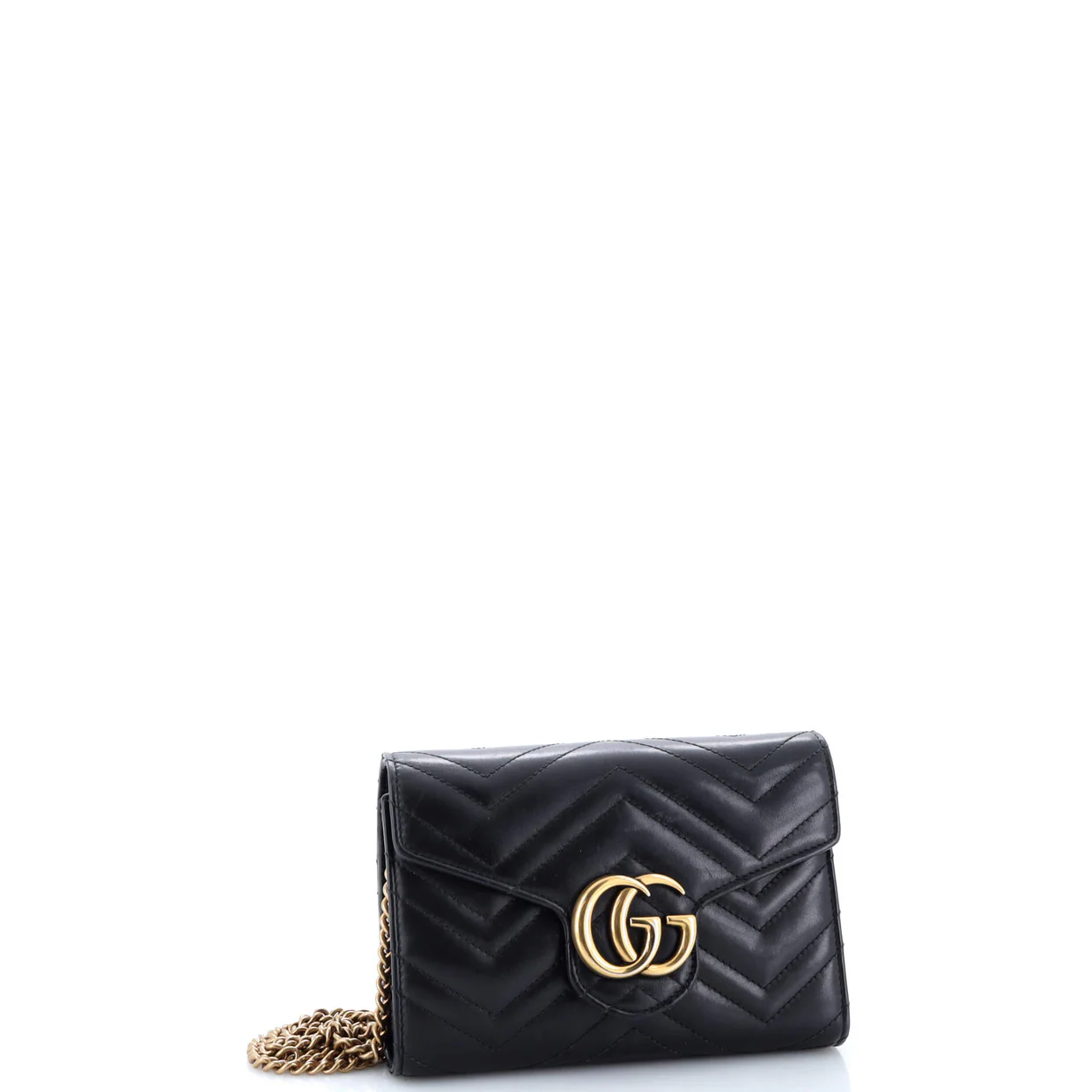 GG Marmont Chain Wallet Matelasse Leather Mini - Deep Luxury