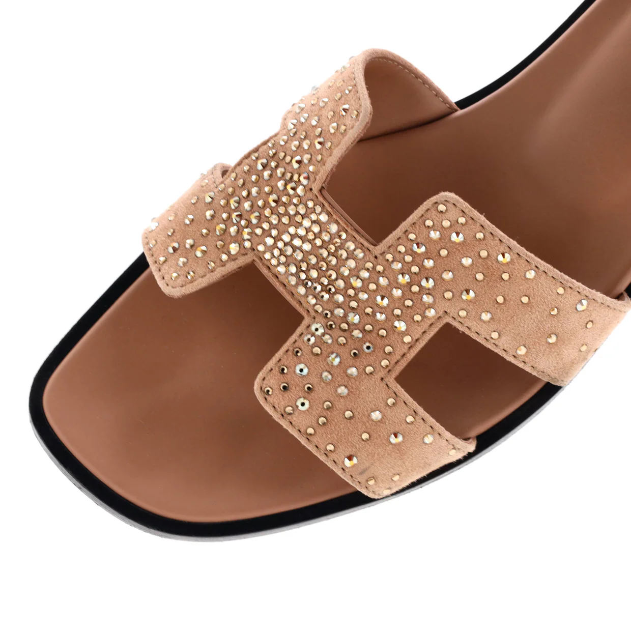 Women's Oran Sandals Embellished Suede - Deep Luxury