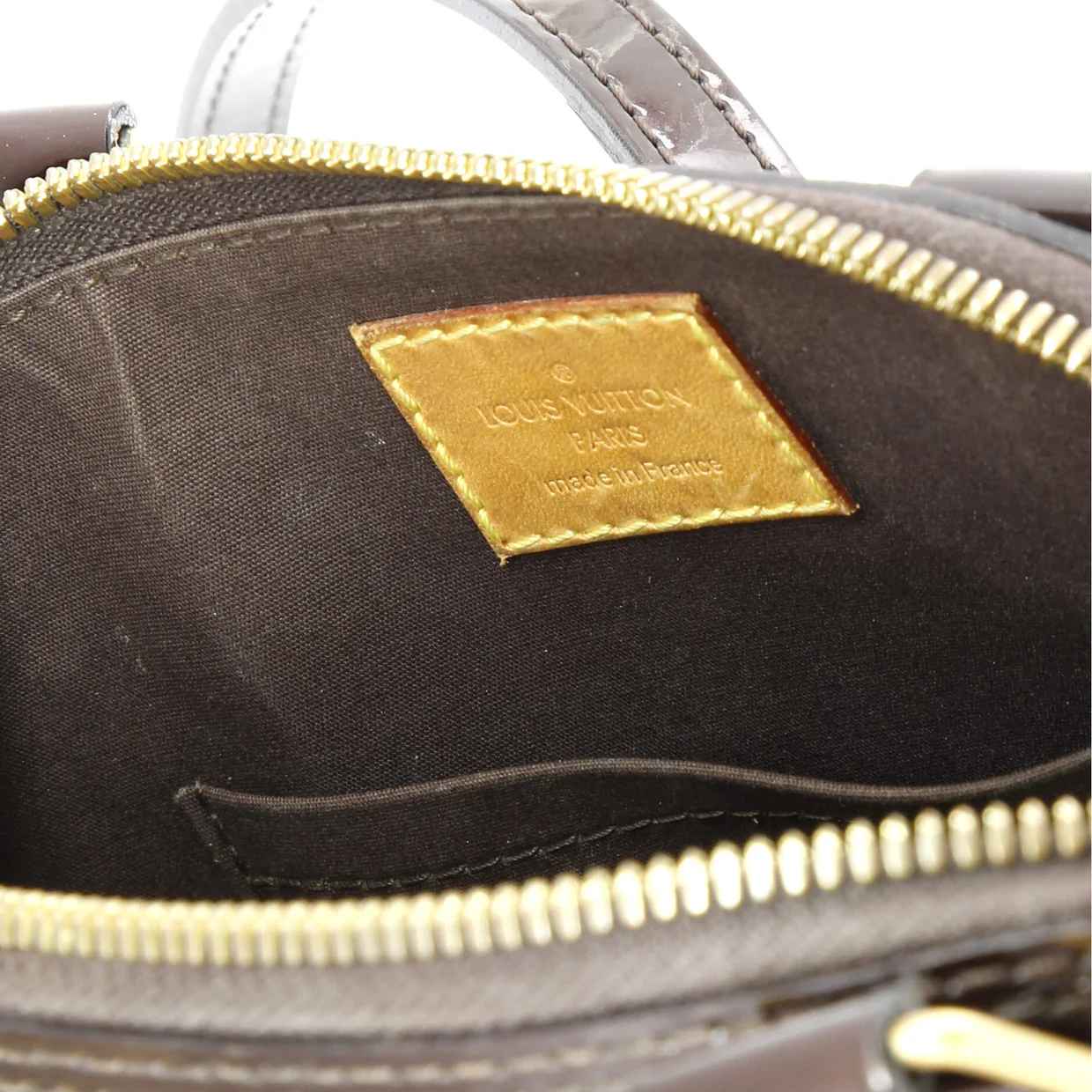 Alma Handbag Monogram Vernis BB - Deep Luxury