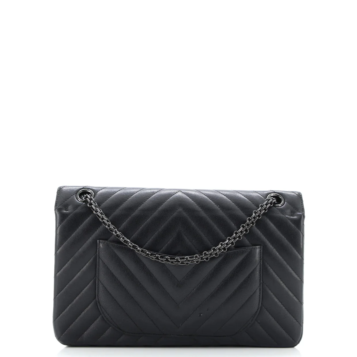 So Black Reissue 2.55 Flap Bag Chevron Sheepskin 226 - Deep Luxury