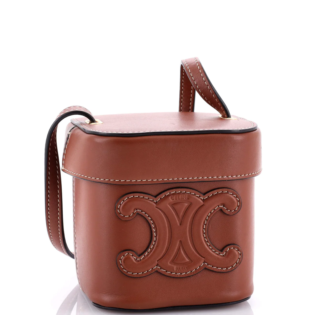 Cuir Triomphe Box Bag Leather Small - Deep Luxury