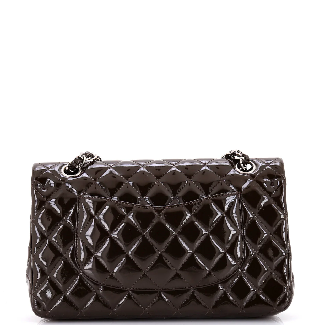 Classic Double Flap Bag Quilted Patent Medium - Deep Luxury