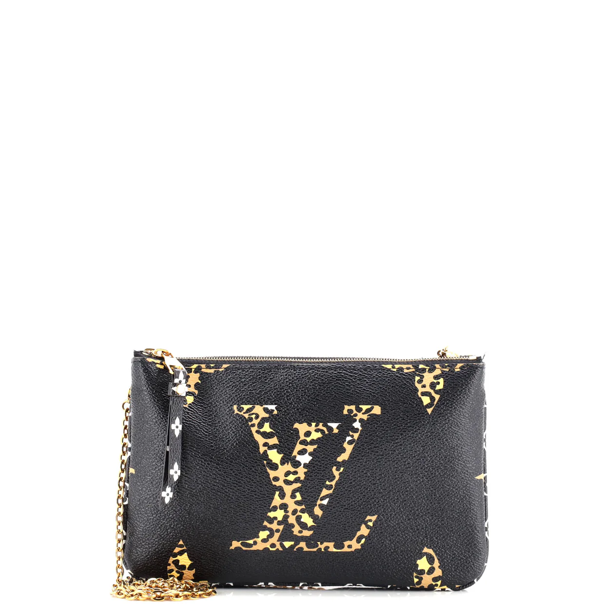 Double Zip Pochette Limited Edition Jungle Monogram Giant - Deep Luxury