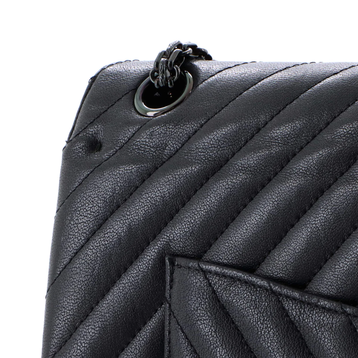 So Black Reissue 2.55 Flap Bag Chevron Sheepskin 226 - Deep Luxury