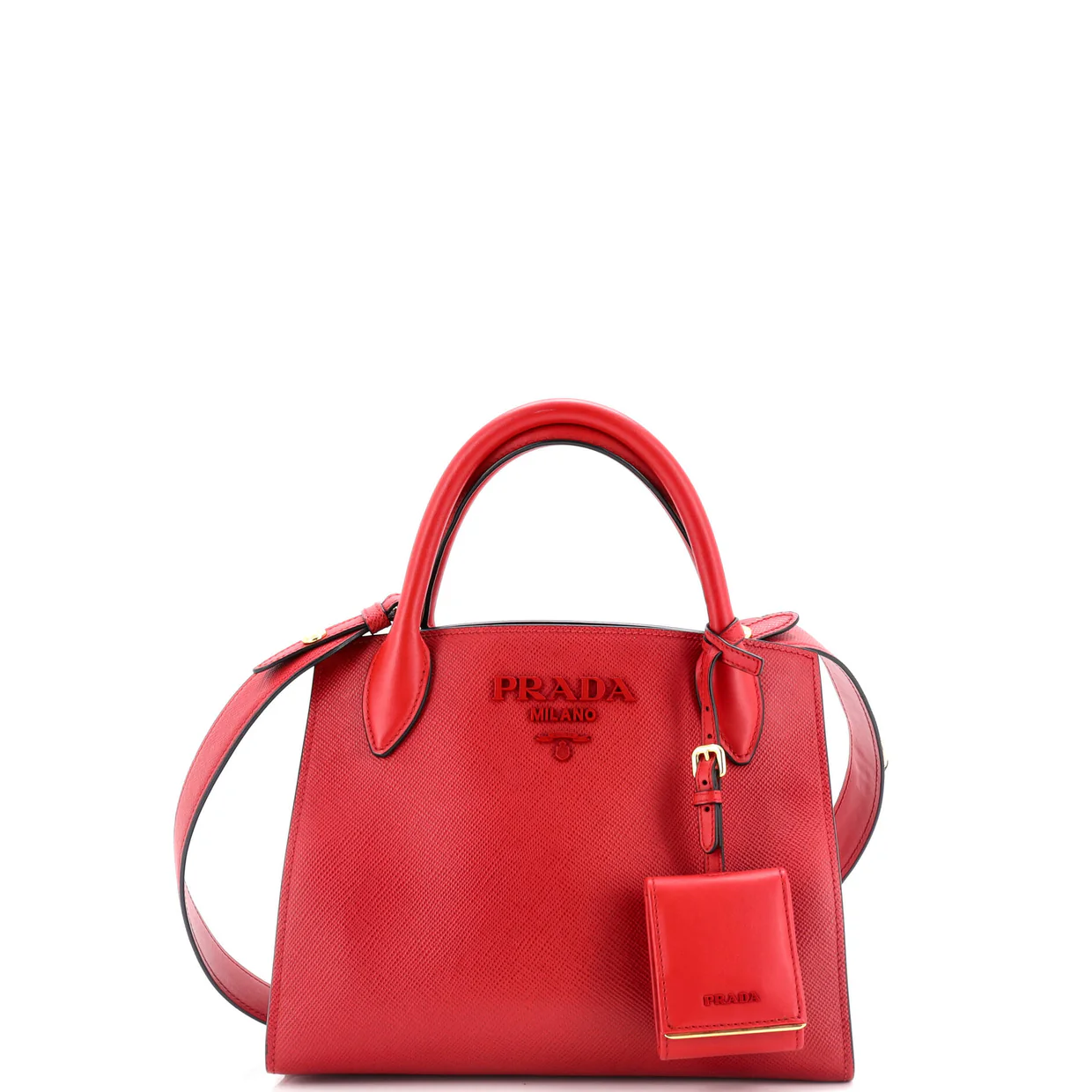 Monochrome Tote Saffiano with City Calf Small - Deep Luxury