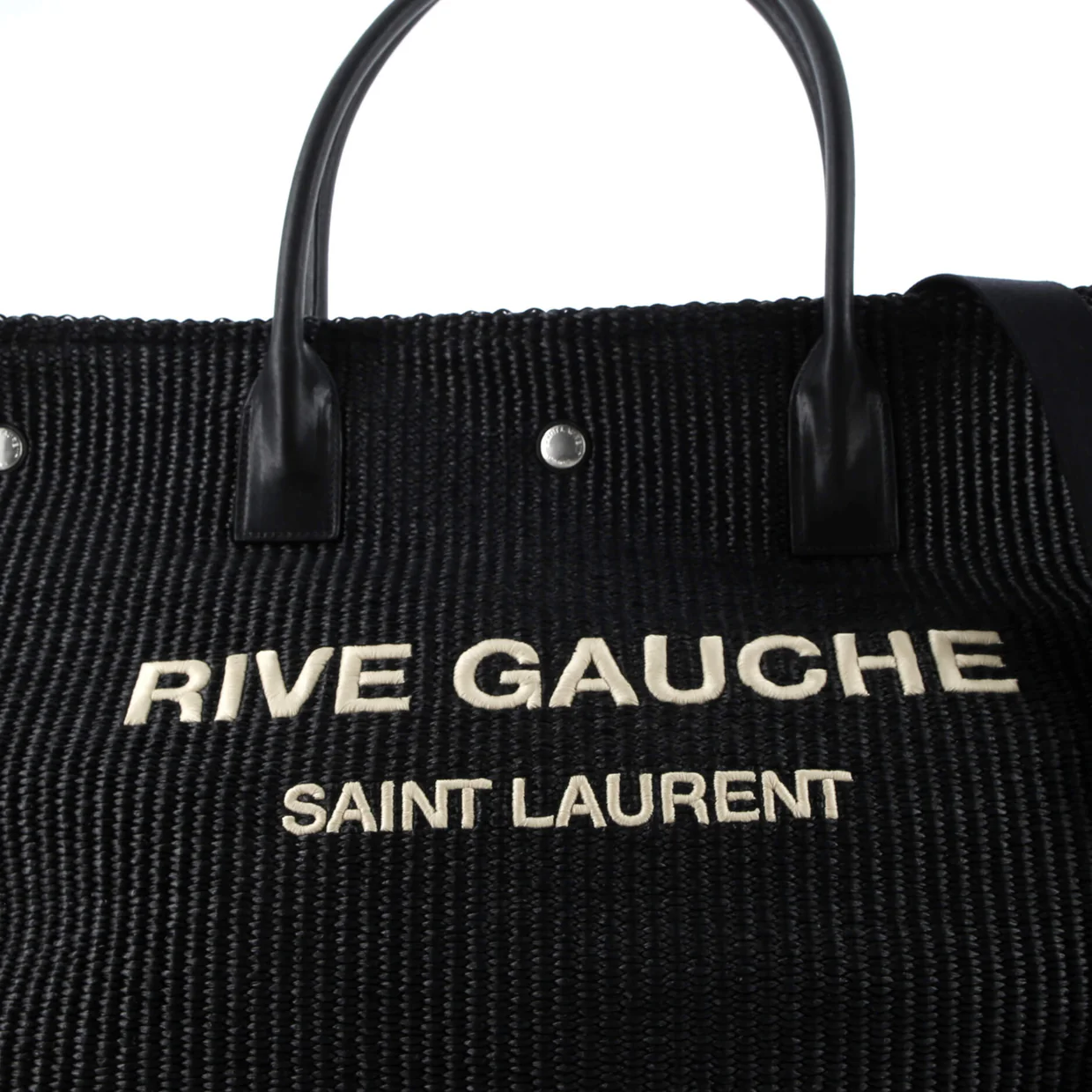 Rive Gauche Shopper Tote Raffia Large - Deep Luxury