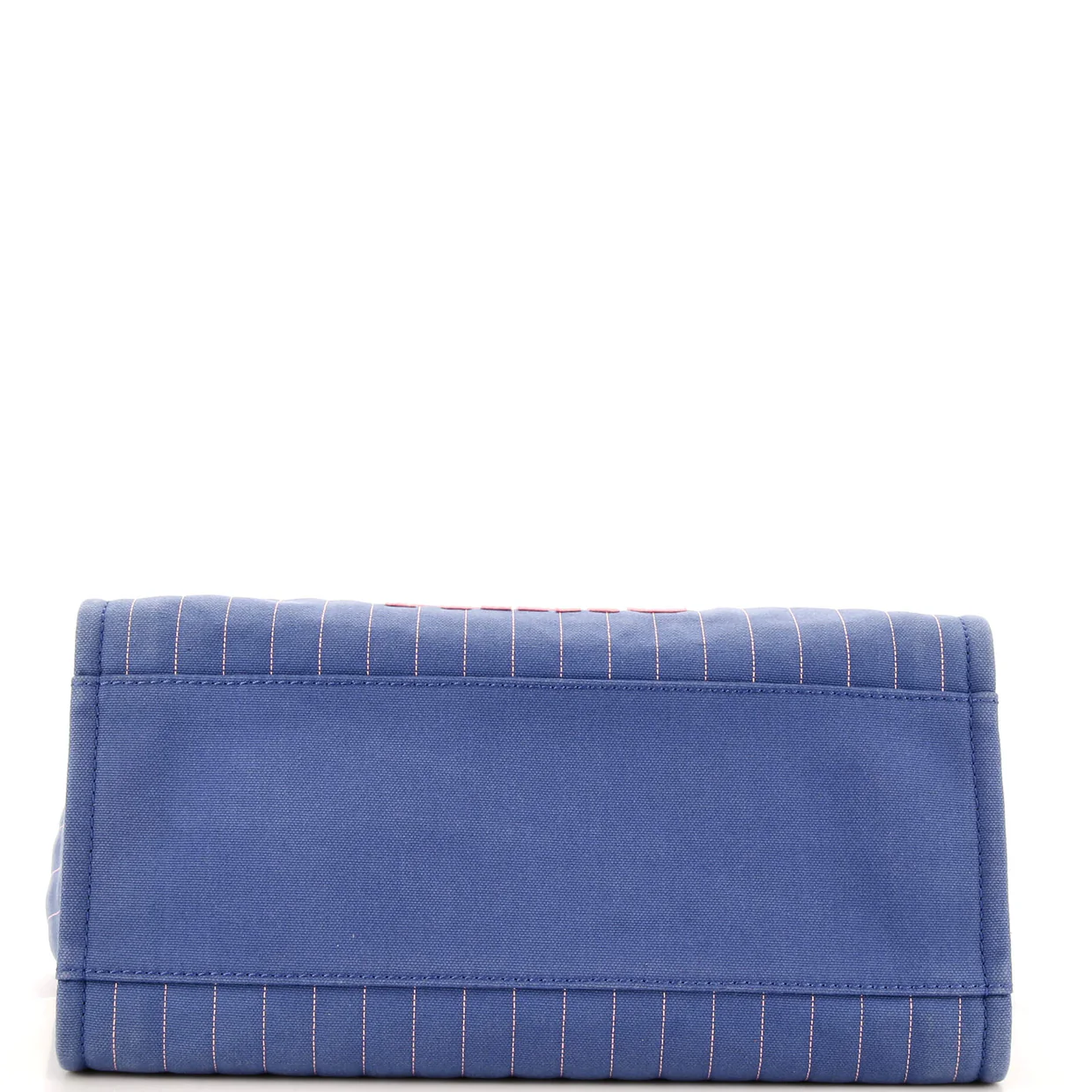 Deauville Tote Pinstripe Cotton Medium - Deep Luxury