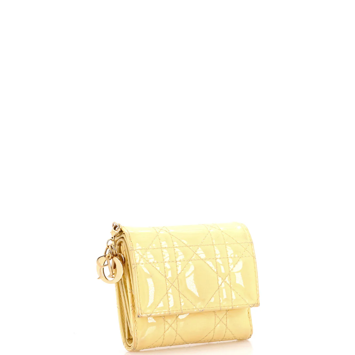 Lady Dior Lotus Wallet Cannage Quilt Lambskin Compact - Deep Luxury