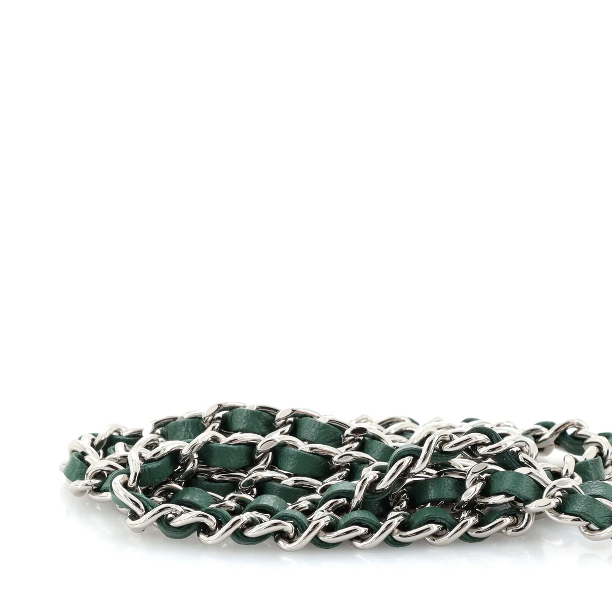 Round Clutch with Chain Quilted Lambskin Mini - Deep Luxury