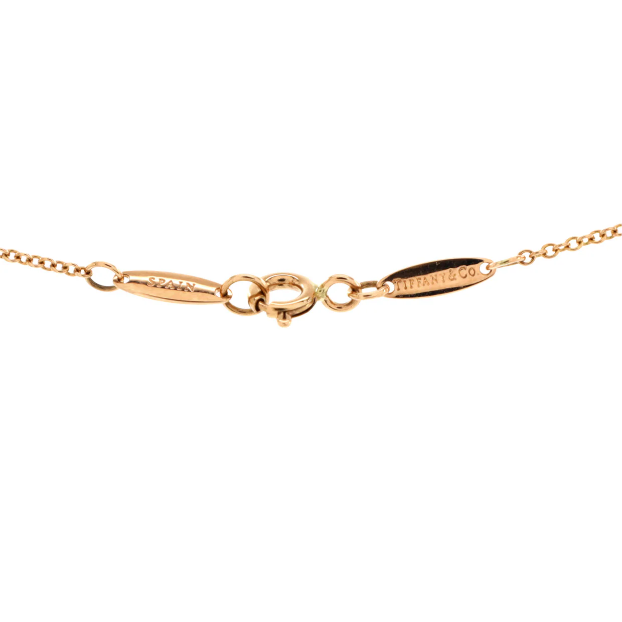 Elsa Peretti Open Heart 3 Diamonds Pendant Necklace 18K Rose Gold and Diamonds - Deep Luxury