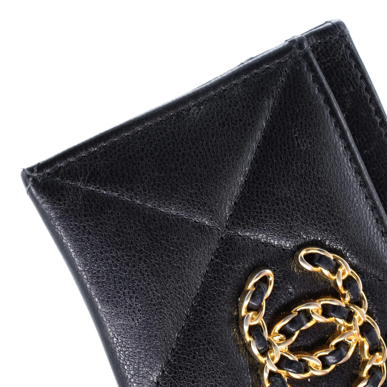 19 Card Holder Quilted Leather - Deep Luxury