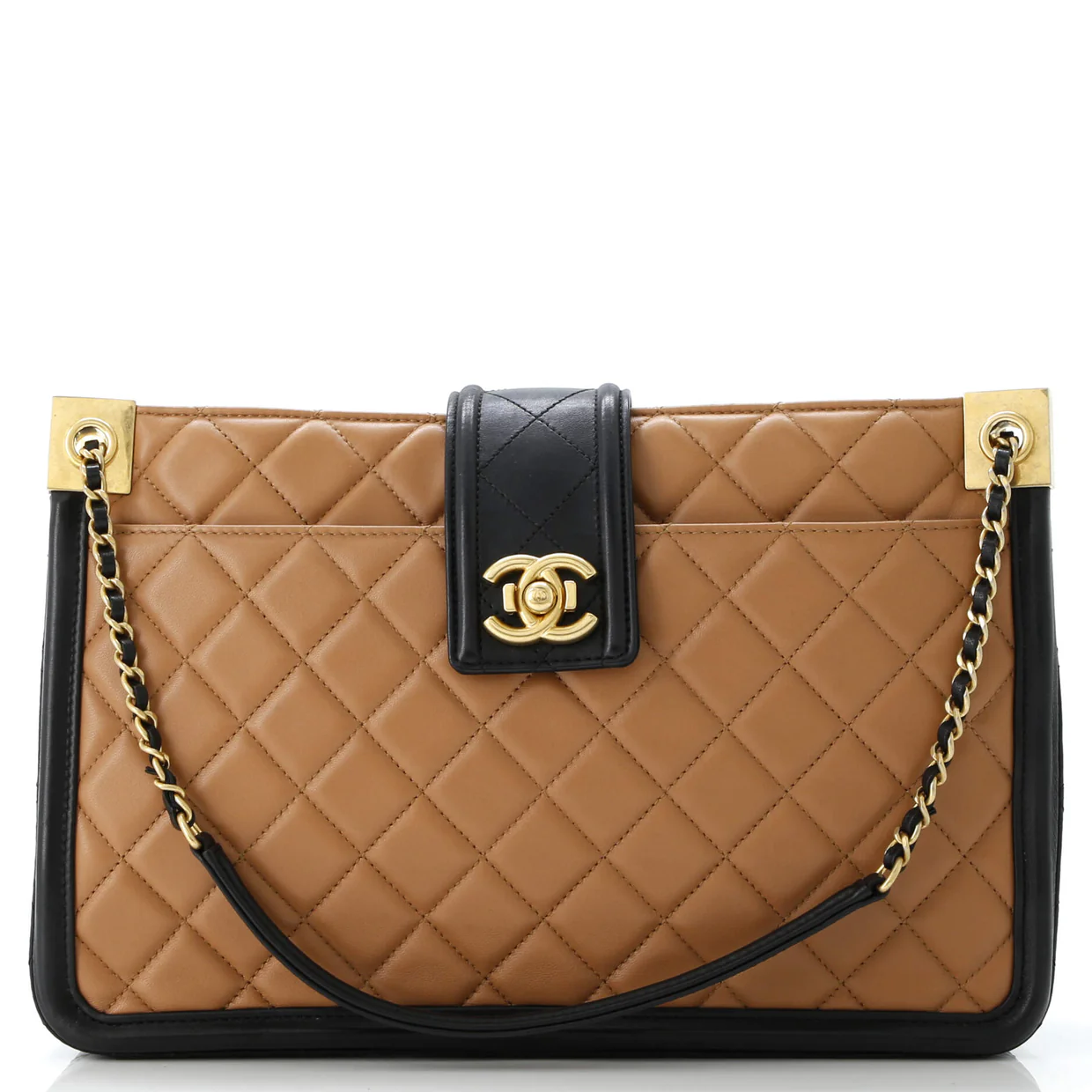 Elegant CC Tote Quilted Lambskin Large - Deep Luxury