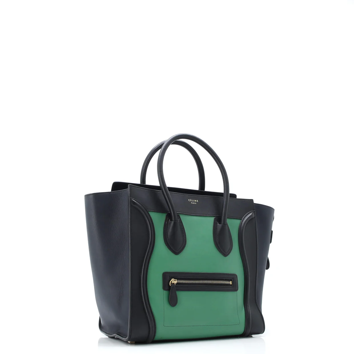 Tricolor Luggage Bag Leather Mini - Deep Luxury