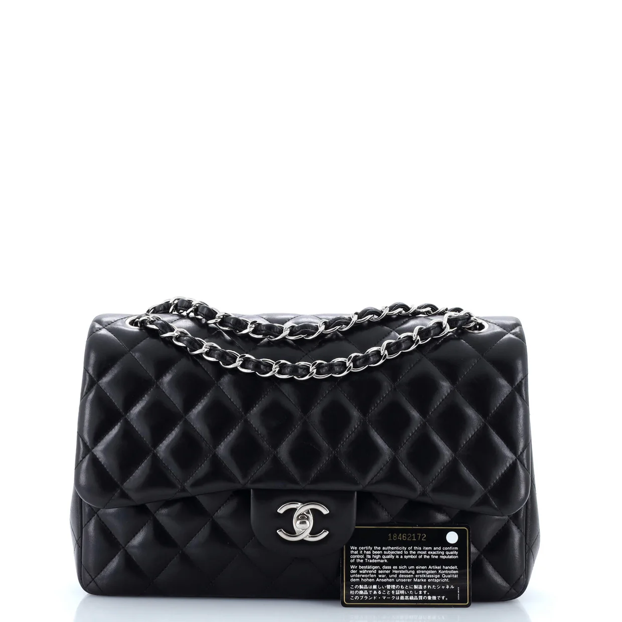Classic Double Flap Bag Quilted Lambskin Jumbo - Deep Luxury