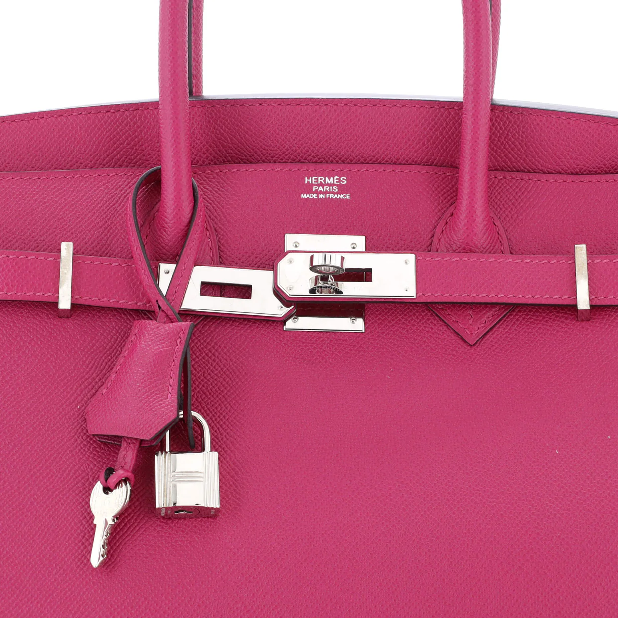 Birkin Handbag Rose Pourpre Epsom with Palladium Hardware 30 - Deep Luxury