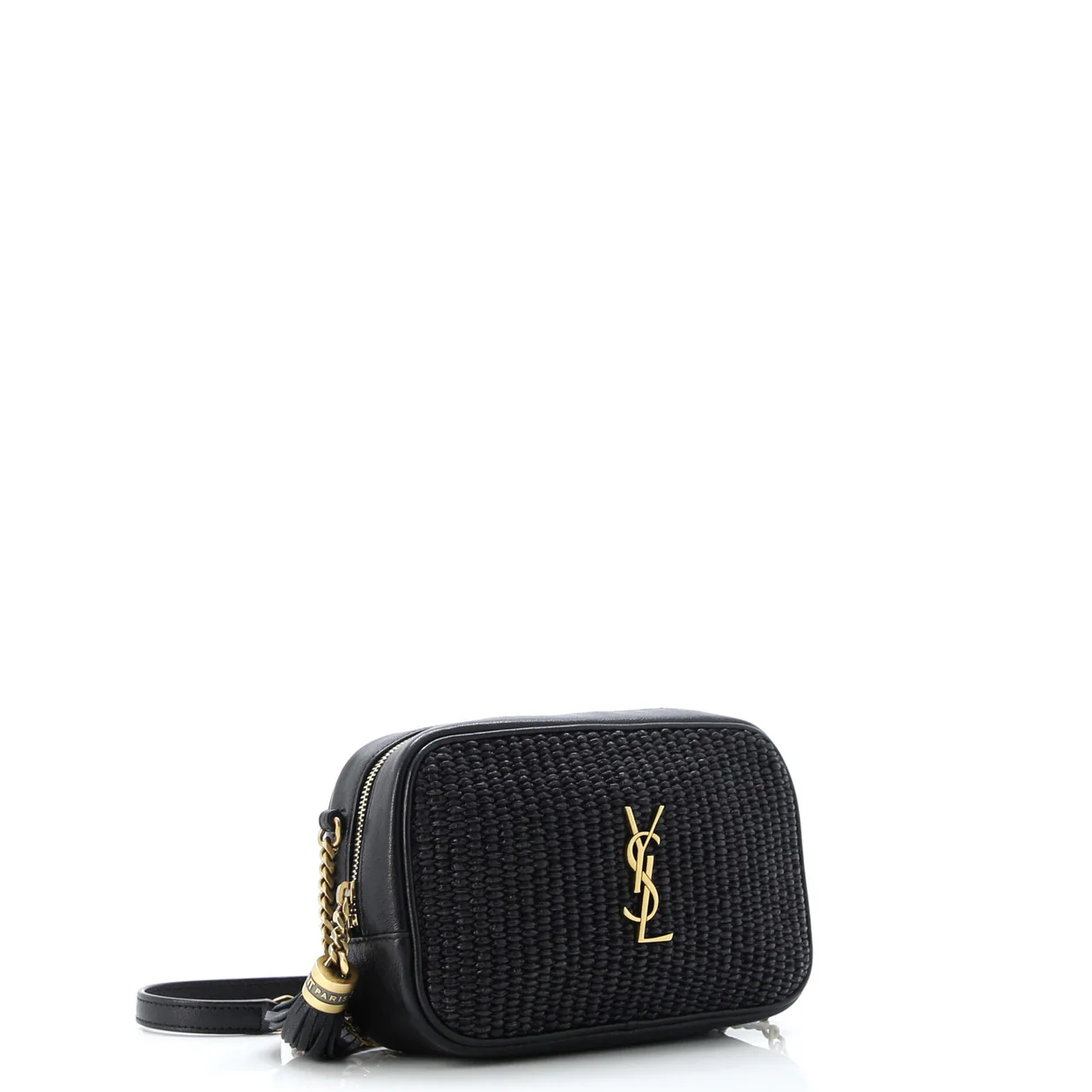 Lou Camera Bag Woven Raffia Mini - Deep Luxury