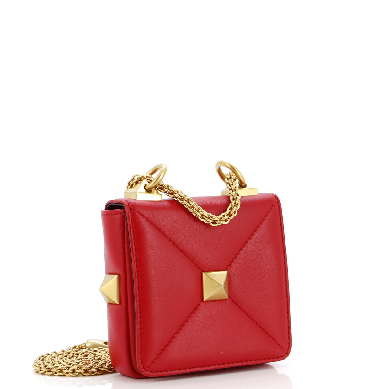 Roman Stud Flap Bag Quilted Leather Mini - Deep Luxury