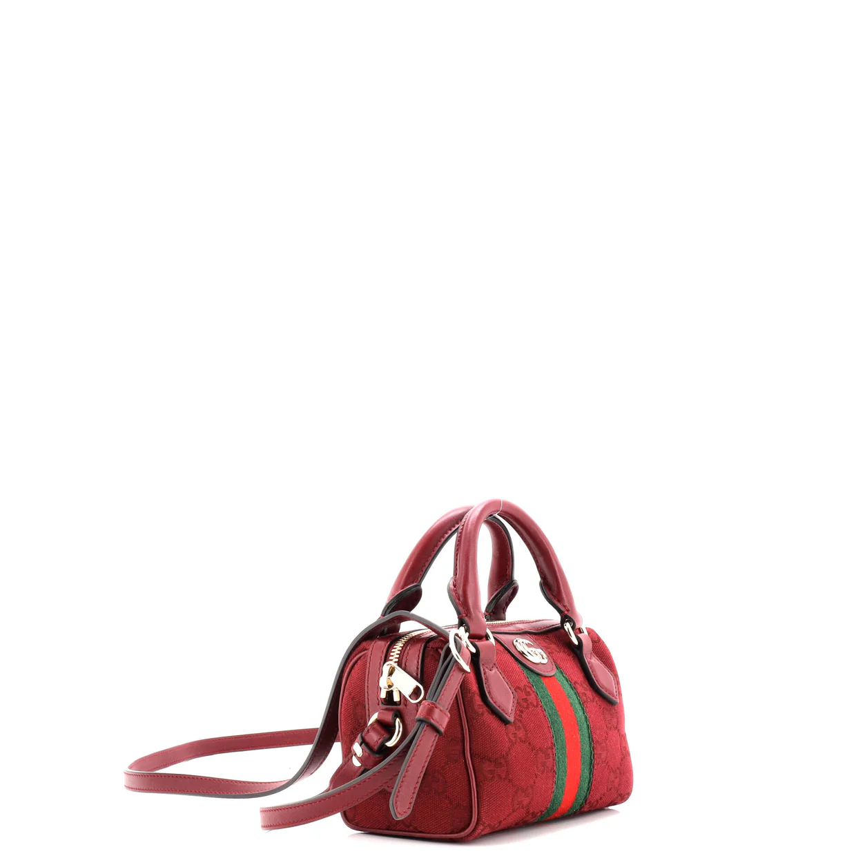 Ophidia Convertible Boston Bag GG Canvas Mini - Deep Luxury