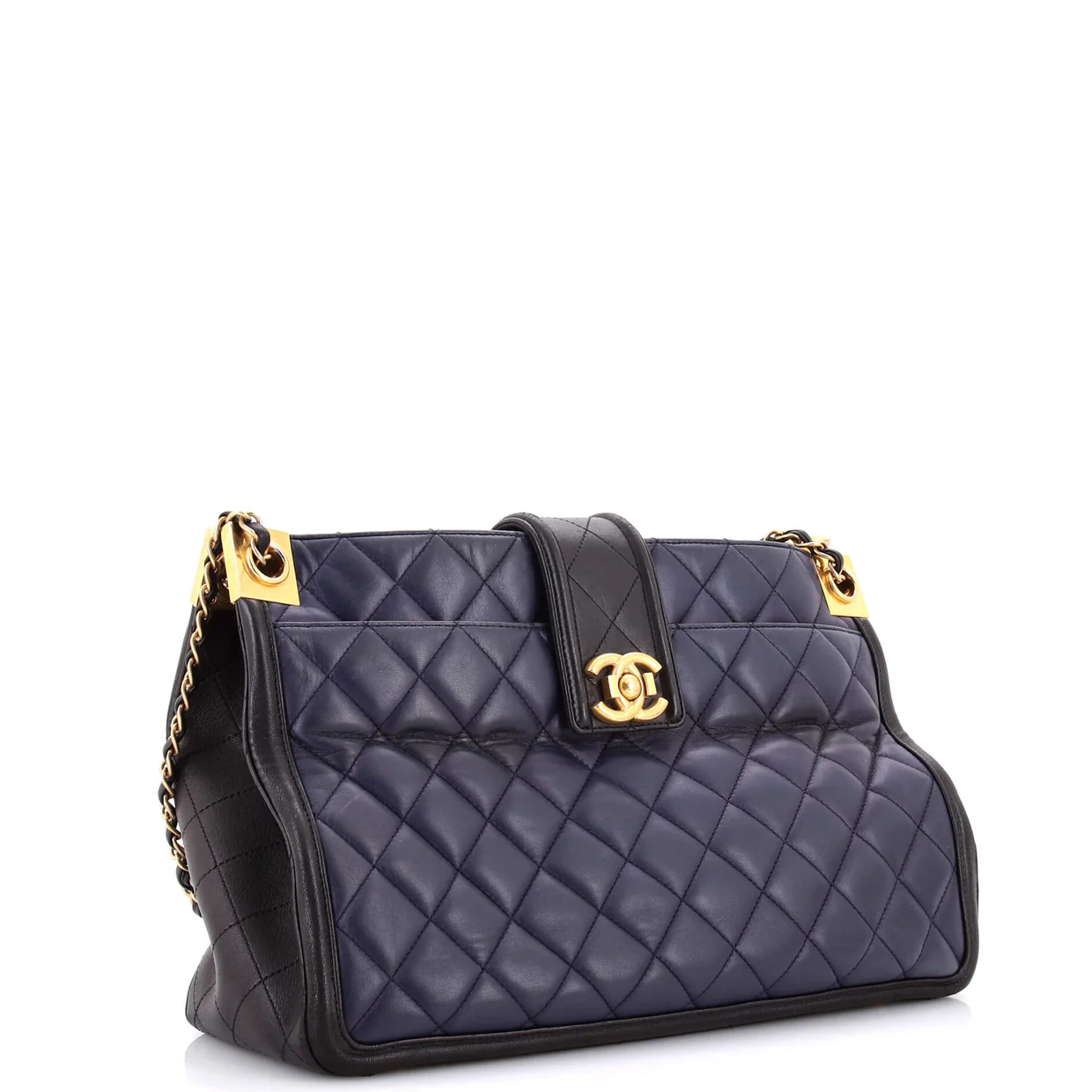 Elegant CC Tote Quilted Lambskin Large - Deep Luxury