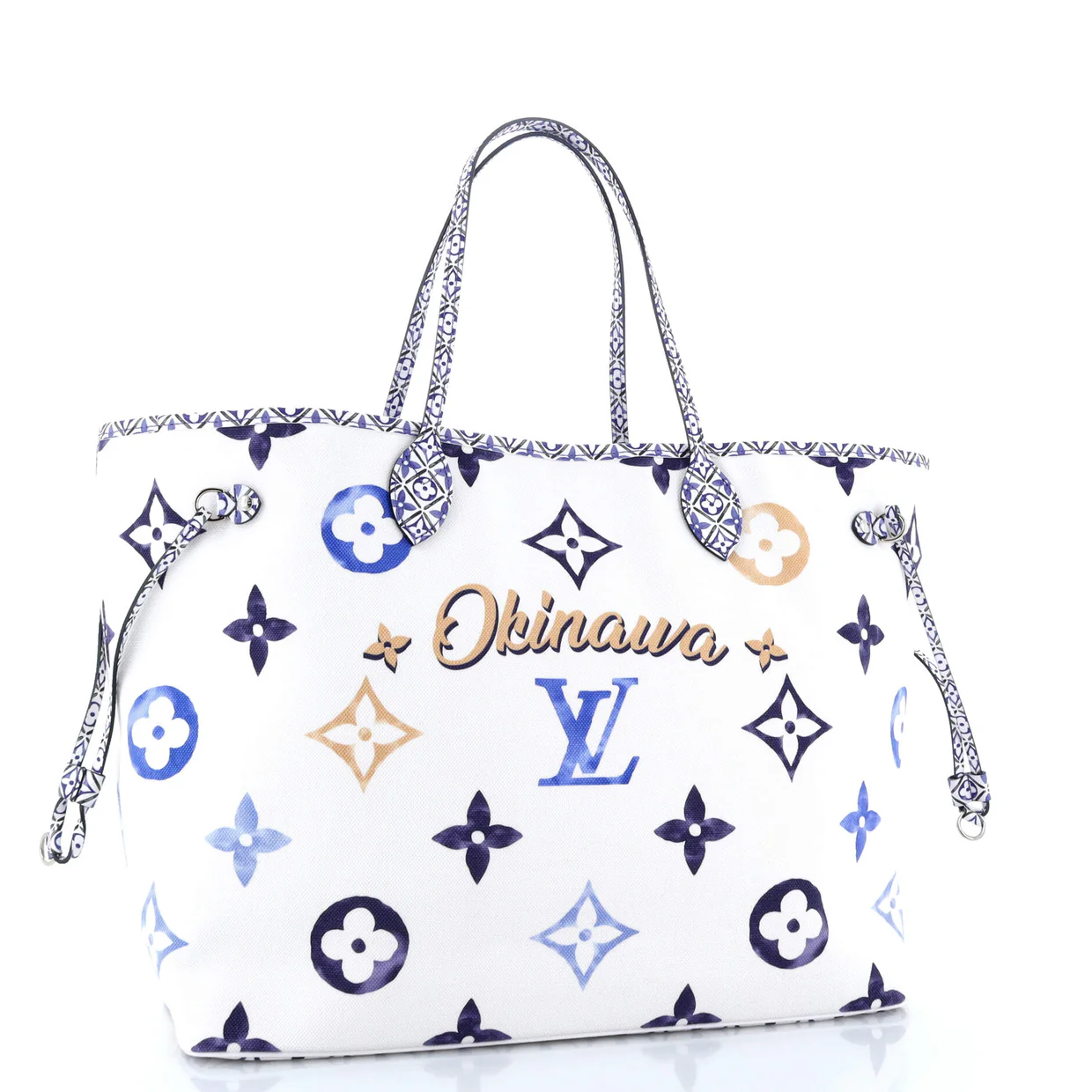 Neverfull NM Tote Limited Edition Cities By The Pool Monogram Watercolor Giant GM - Deep Luxury