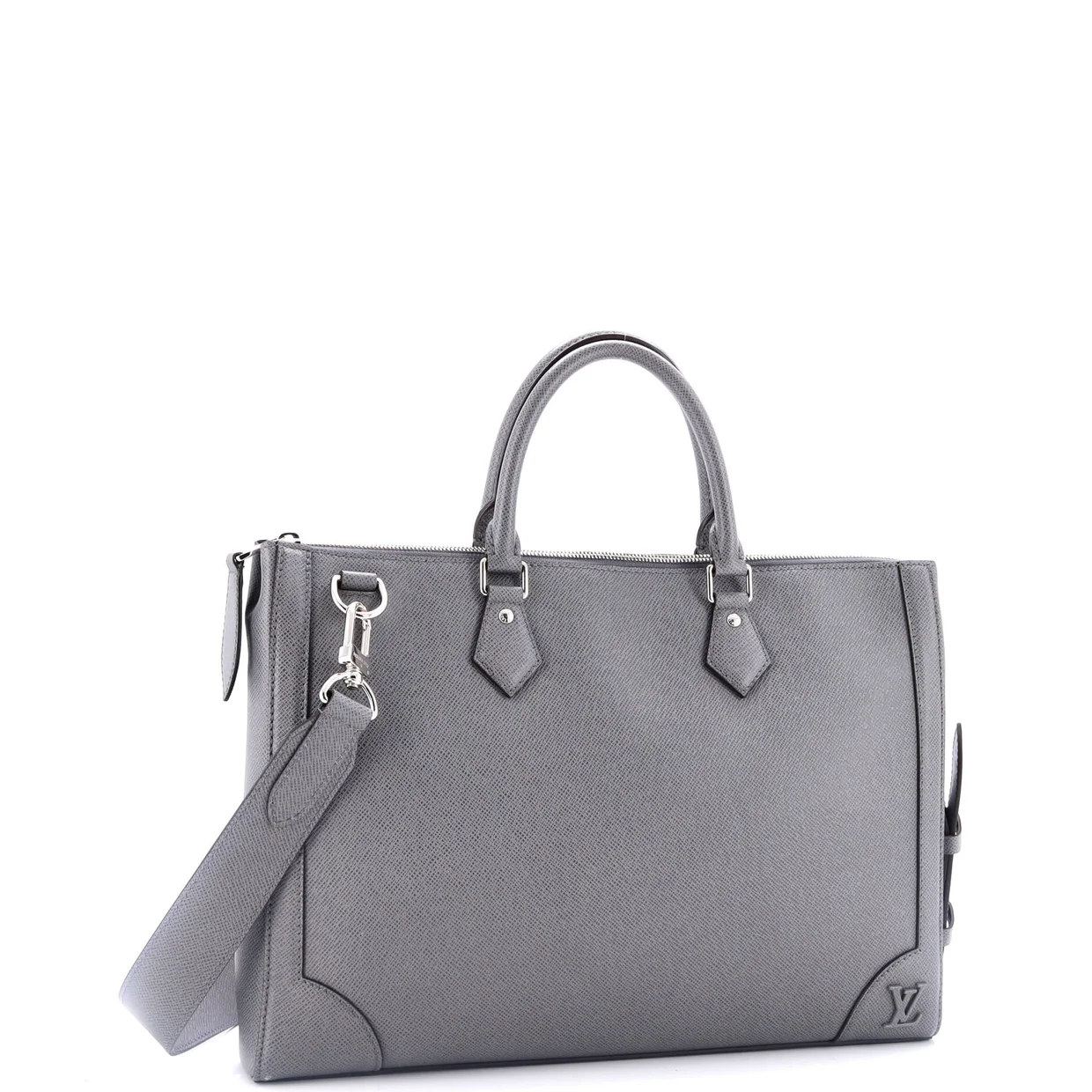 Slim Briefcase Taiga Leather - Deep Luxury