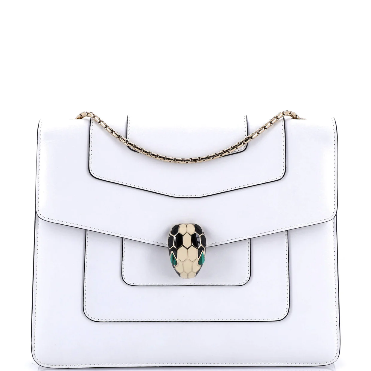 Serpenti Forever Square Shoulder Bag Leather Medium - Deep Luxury