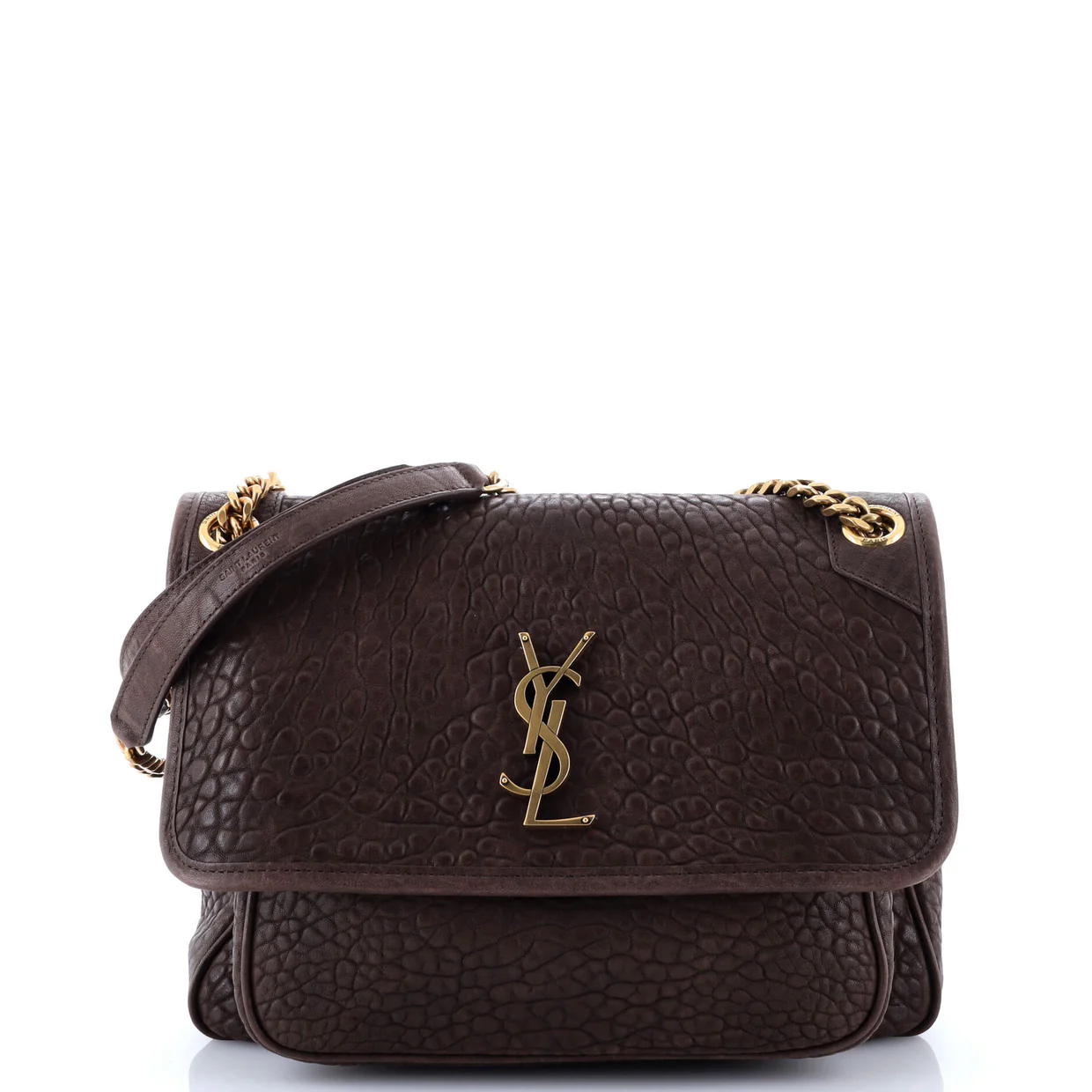 Niki Chain Flap Bag Leather Medium - Deep Luxury